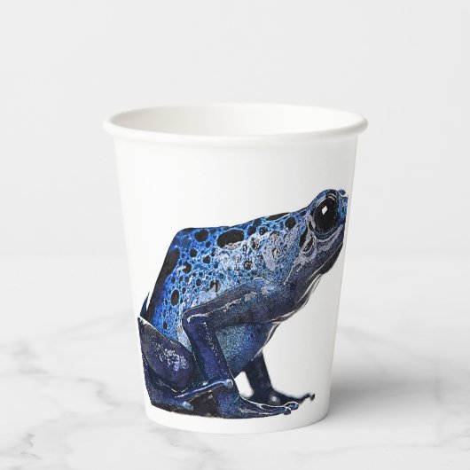 Gobelets En Papier Blue and Black, Blue Poison Dart Frog (Verso)