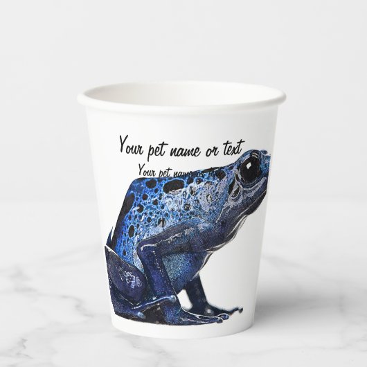 Gobelets En Papier Blue and Black, Blue Poison Dart Frog (Recto)