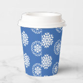 Gobelets En Papier Blue Azure Mediterranean Tiles Pattern (Droite)