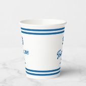 Gobelets En Papier Blue Baseball Club Custom Player Numéro & TeamName (Gauche)