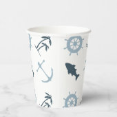 Gobelets En Papier Blue Beach Ancres Palm Trees (Droite)