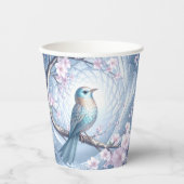 Gobelets En Papier Blue Bird Floral Paper Cups (Recto)