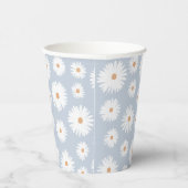 Gobelets En Papier Blue Boho Daisy fête d'anniversaire (Droite)