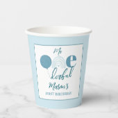 Gobelets En Papier Blue Boho Mr Onederful 1st Birthday Party (Recto)