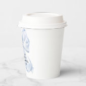 Gobelets En Papier Blue Bow Baby Shower Coquette Bow Theme (Gauche)