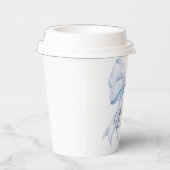 Gobelets En Papier Blue Bow Baby Shower Coquette Bow Theme (Droite)