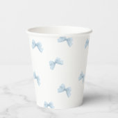 Gobelets En Papier Blue Bow C'Est Un Baby shower Garçon (Verso)