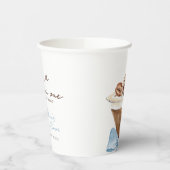 Gobelets En Papier Blue Bow Espresso Martini Baby Shower (Gauche)