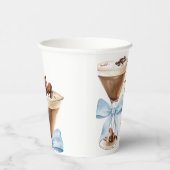 Gobelets En Papier Blue Bow Espresso Martini Baby Shower (Droite)