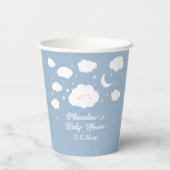 Gobelets En Papier Blue Cloud 9 baby shower (Verso)