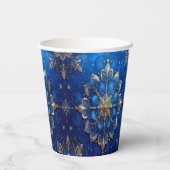 Gobelets En Papier Blue Decorative Holiday Paper Cups (Verso)