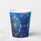 Gobelets En Papier Blue Decorative Holiday Paper Cups (Recto)