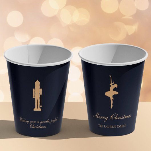 Gobelets En Papier Blue elegant Nutcracker personalized cup