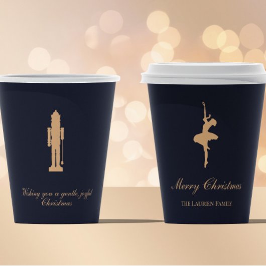 Gobelets En Papier Blue elegant Nutcracker personalized cup