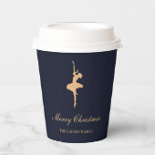 Gobelets En Papier Blue elegant Nutcracker personalized cup (Recto)