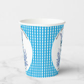 Gobelets En Papier Blue Floral Rabbit 1er anniversaire pour les enfan (Droite)