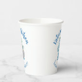 Gobelets En Papier  Blue Flower Mixer Small Bakery Logo Brand (Gauche)