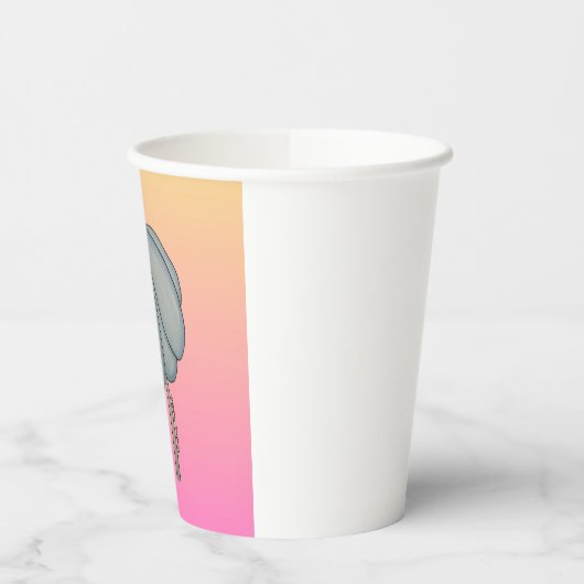 Gobelets En Papier Blue flower with pink background (Gauche)