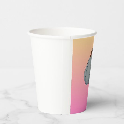 Gobelets En Papier Blue flower with pink background (Droite)