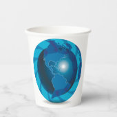 Gobelets En Papier Blue Globe (Recto)