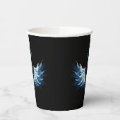 Gobelets En Papier Blue Glowing Angel Wings on black background (Gauche)