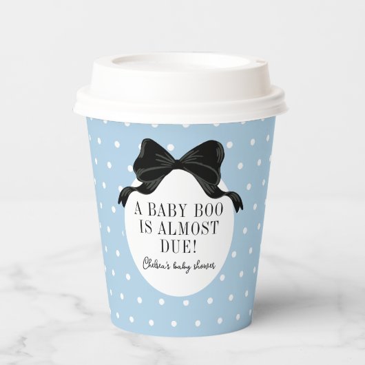 Gobelets En Papier Blue Halloween Thème Baby Boo Douche (Recto)