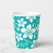 GOBELETS EN PAPIER BLUE HAWAII (TURQUOISE) (Verso)