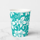 GOBELETS EN PAPIER BLUE HAWAII (TURQUOISE) (Droite)