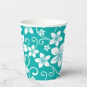 GOBELETS EN PAPIER BLUE HAWAII (TURQUOISE) (Recto)