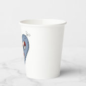 Gobelets En Papier Blue Heart with Candy Canes Country Christmas (Gauche)