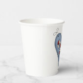 Gobelets En Papier Blue Heart with Candy Canes Country Christmas (Droite)