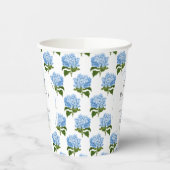 Gobelets En Papier Blue Hydrangea Motif Oh Baby Boy Douche (Gauche)