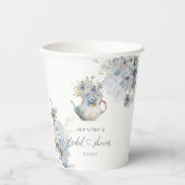 Gobelets En Papier Blue Hydrangeas thé fête nuptiale douche (Recto)