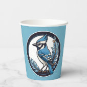 Gobelets En Papier Blue Jay Blue Bird Blue (Verso)