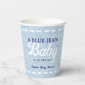 Gobelets En Papier Blue Jean Baby Boy Baby Shower (Verso)