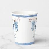 Gobelets En Papier Blue Jean Baby Denim Baby shower garçon (Droite)