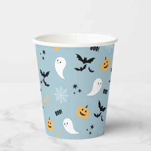 Gobelets En Papier Blue Little Boo Halloween Ghost