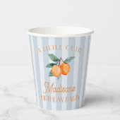 Gobelets En Papier Blue Little Cutie Citrus fête d'anniversaire (Verso)