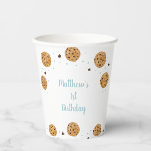 Gobelets En Papier Blue One Sweet Cookie Anniversaire