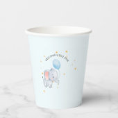 Gobelets En Papier Blue Playful Elephants Baby Shower (Recto)