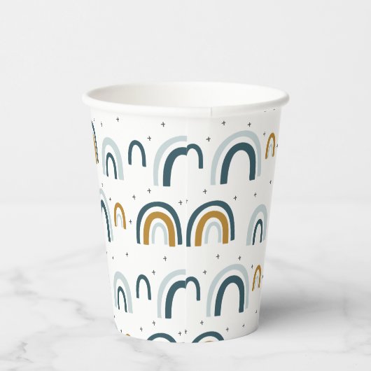 Gobelets En Papier Blue Rainbow boy fête d'anniversaire (Droite)