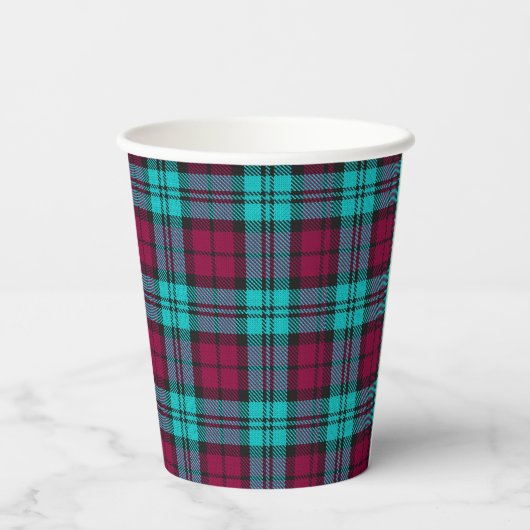 Gobelets En Papier Blue Red Campbell Tartan Blackwatch Plaid (Verso)