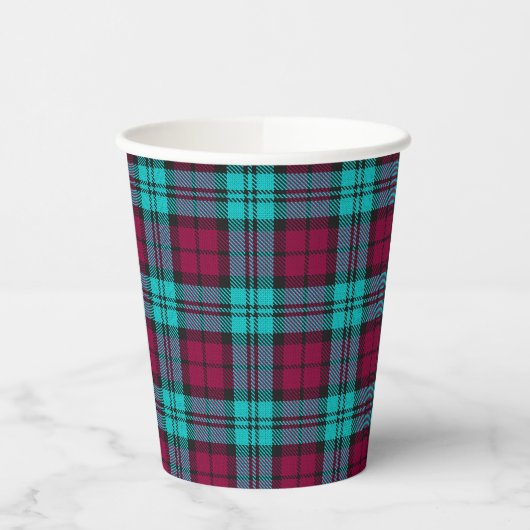 Gobelets En Papier Blue Red Campbell Tartan Blackwatch Plaid (Gauche)