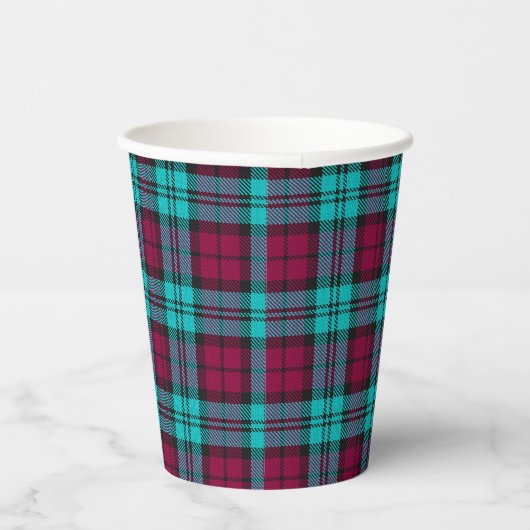 Gobelets En Papier Blue Red Campbell Tartan Blackwatch Plaid (Droite)