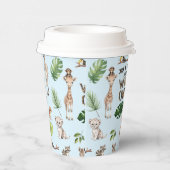 Gobelets En Papier Blue Safari Animaux, Twins WIld ONes 1er anniversa (Droite)