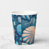 Gobelets En Papier Blue Shells Beach Batik Starfish Sand Dollar (Gauche)