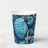 Gobelets En Papier Blue Shells Beach Batik Starfish Sand Dollar (Droite)