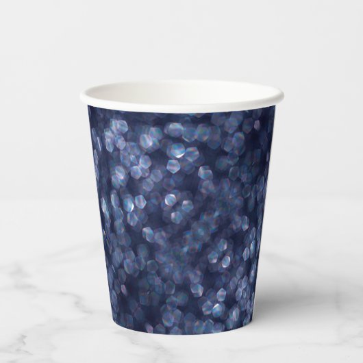 Gobelets En Papier Blue Sparkle (Verso)
