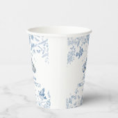 Gobelets En Papier Blue Toile Pumpkin French Fall Floral Birthday (Droite)