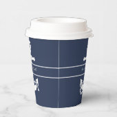 Gobelets En Papier Blue Wave Ancre Mariage Wht/Navy ID836 (Droite)